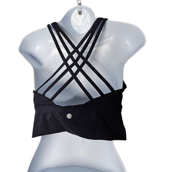 CRZ Yoga Butterluxe Strappy Longline Sports Bra Dark Navy Medium Support Size M - Picture 1 of 7